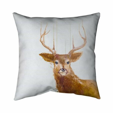 FONDO 20 x 20 in. Abstract Deer-Double Sided Print Indoor Pillow FO2794015